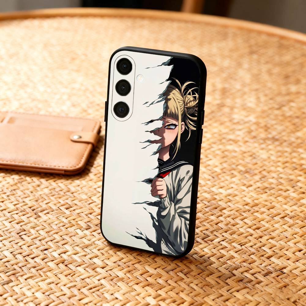 Anime My Hero H-Himiko Toga Phone Case For Samsung A73,72,71,A52,51,40,41,A22,A32,31,A13, Soft Black Shell