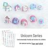Ruika New Unicorn Cartoon Nail Stickers for Kids - Full Cover Cute Nail Art