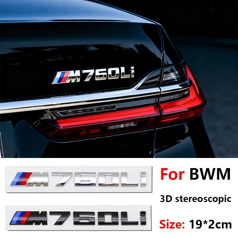 Glänzendes Schwarzes Heckklappen-Buchstabenabzeichen Für BMW M135i M240i M340i M340d M440i M550i M530i M760Li ABS M Logo Emblem Aufkleber Decal