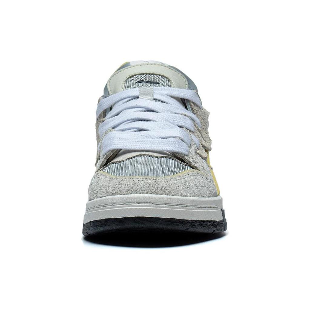 Li Ning Wave Pro Comfortable Non Slip Lightweight Low Top Skateboard Shoes Women's White Gray AECT034-1