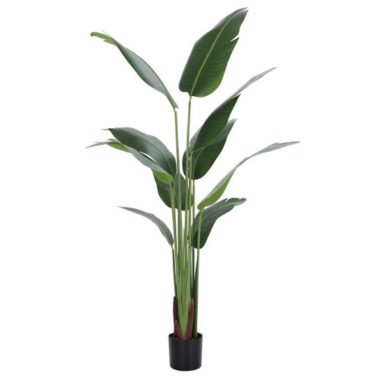 Artificial Banana Tree 5.2FT Home Decor Indoor Artificial Tree Faux Tropical Banana Floor Plant with Pot Tall Artificial Plants Indoor
