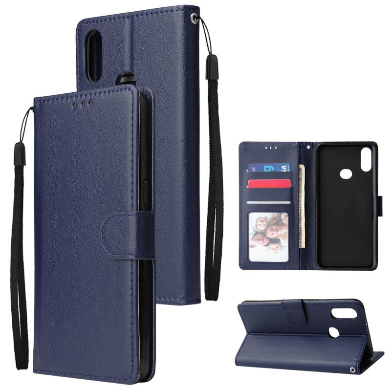 For Samsung A10S A20S Cellphone Cover Mobile Phone Shell Buckle Closure Cards Slots PU Leather Smart