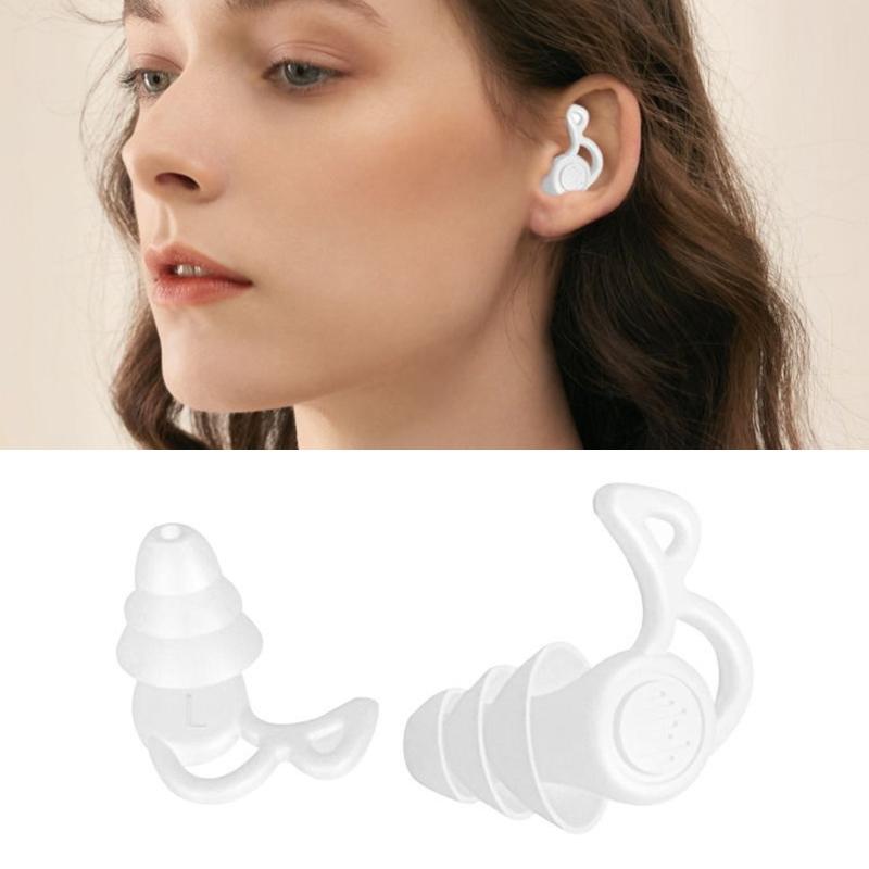 Noise Reduction Ear Plugs For Adults Sleep Work Water Resistant Silicone Earplugs Swimming Ear Plugs For Shower Diving