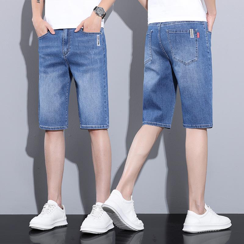 Mid-pants, Summer Slim Fit and Slim New Style Men's Denim Cropped Pants Shorts