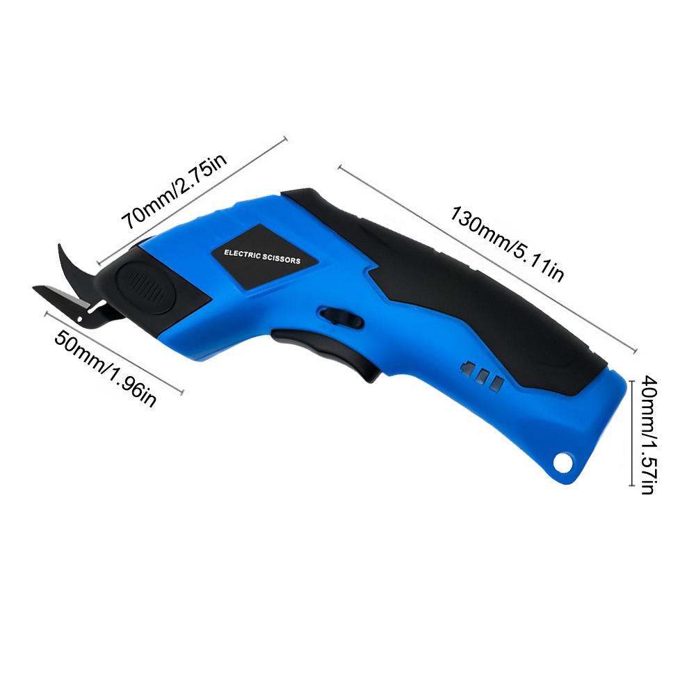 3.6V Electric Scissors Rechargeable Cordless Sewing Shear Tungsten Steel Blades Leather Tailor Scissors Cloth Carpet PVC Leather