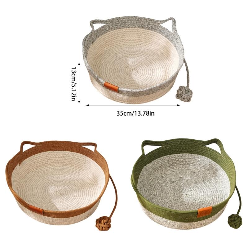 Cats Puppy Bed Basket Base Scratch Resistant Mat for Small to Medium Pet Creative Pet Bed Cute Nest Machine Washable