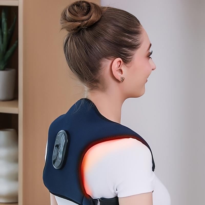 1Pc Multifunctional back and shoulder massager with vibration and heating - suitable for men and women,  suitable for home or office use