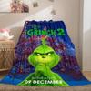 Christmas Gift Comedy Movie How the Grinch Stole Christmas Blanket Home Warming, Four Season Bed Decoration Sofa Cover Flannel Throwing Blanket K13