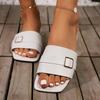 22 Summer and Autumn European and American Large-size New Summer Sandals Casual Solid Color Flat Sandals