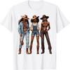 Black Cowgirl Western Rodeo Melanin Black History Texas T-Shirt