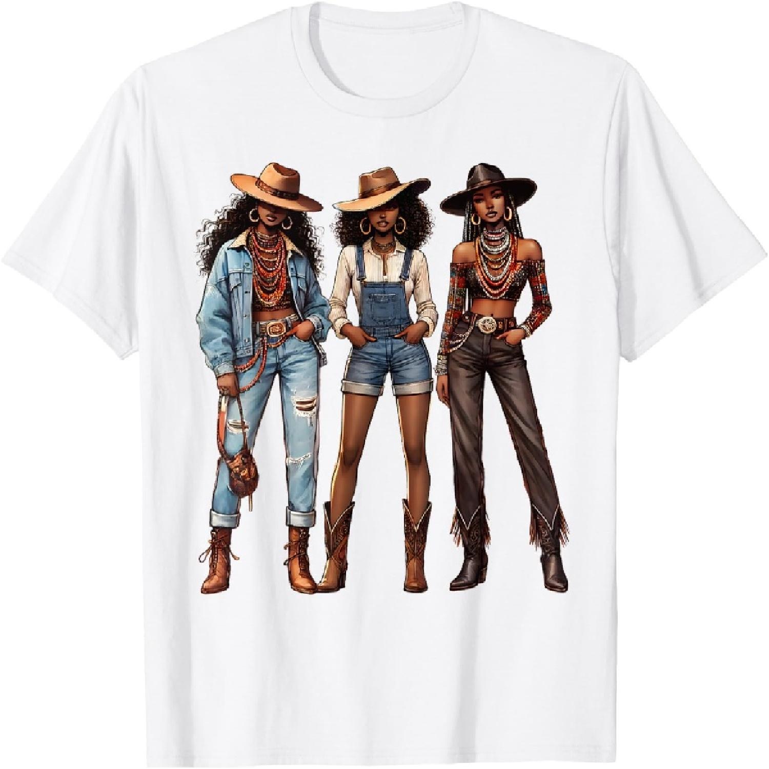 Черная ковбойка Вестерн Родео Меланин История черных Техас Футболка S