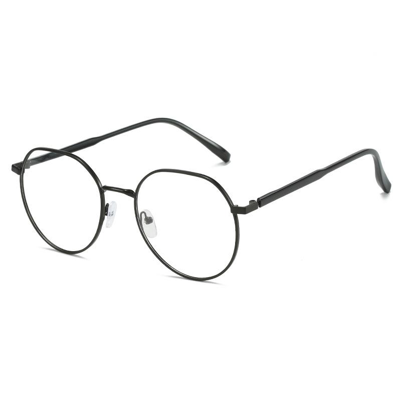 Trendy Anti Blue Light Glasses Women Retro Round Metal Frame Blue Rays Blocking Photochromic Eyewear