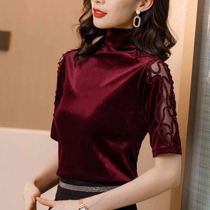 

Водолазка, нижняя часть рубашки, весна, осень и зима, новая женская одежда, весенняя футболка со средним рукавом, топ с коротким рукавом в иностранном стиле 3XL