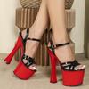 Sandals High Heels Stiletto Sexy Black Waterproof Table High Super High Sandals Summer LFD-10367-Q4