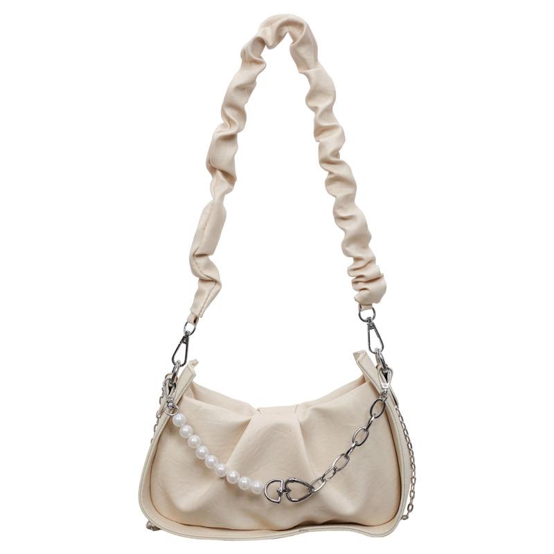 Folded Cloud-shaped Design for A Bag. Women's Fashionable Bag for The Armpit. Single Shoulder Strap Crossbody Bag.