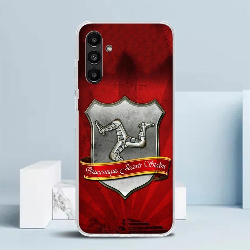 Isle of Man Coat of Arms Cover for Samsung Galaxy A17 A37 A57 A16 A26 A36 A56 A15 A14 A55 Phone Case A13 A53 A25 A35 A24 A34 A23