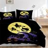Halloween Night Flight Print 3Pcs Bedding Setduvet Cover With 2 Bedropillowcase Home Birthday Gift