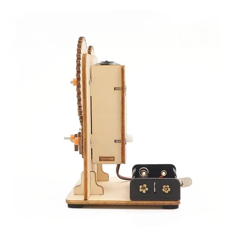 STEM Holzmechanisches Zahnrad DIY 3D-Puzzle Wissenschaft STEM Modellbausätze Laserschnitt Funktion durch Uhrwerk Geschenk Spielzeug für Kinder