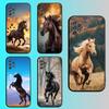 Animal Horse Phone Case For Samsung S 25,24,23,22,30,21,10,9,Ultra,Plus,Lite,FE,4G,5G Black Soft Case