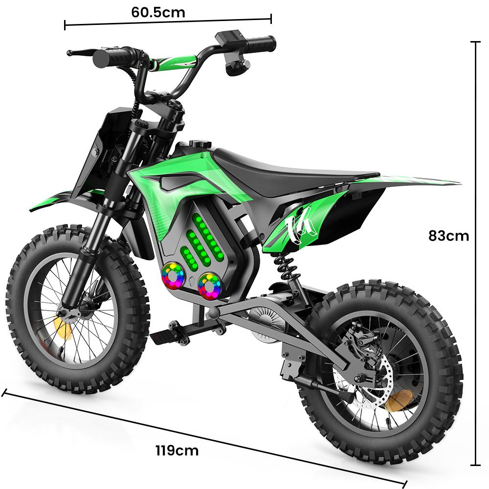 iScooter A14 Children's Electric Motorcycle 36V5.2Ah Battery 500W Motor 14 Inch Tires With Front And Rear Dual Shock Absorption