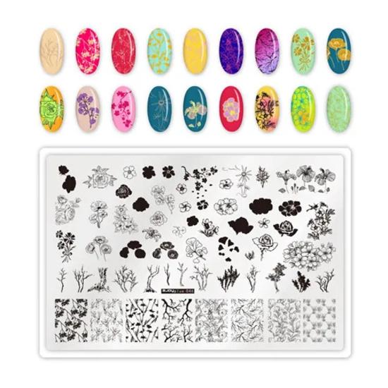 9.5X14.5cm Big Size Nail Stamping Plates Flower/Geometric Designs Nail Art Template For DIY Nail Decor 5.6cm round Stamper Plate