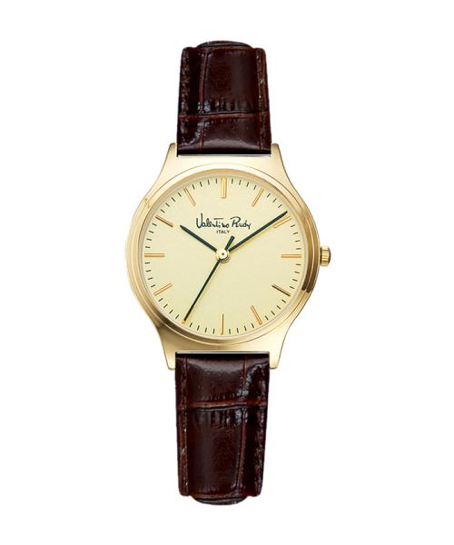 

[Valentino Rudy] Valentino Rudy Women s Leather Fashion Wristwatch VR191303A-GDBRL FREE
