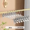 Stainless Steel Non-Slip Clothes Hanger with Plastic-Dipped Pants and Skirt Clips - Traceless Storage Solution