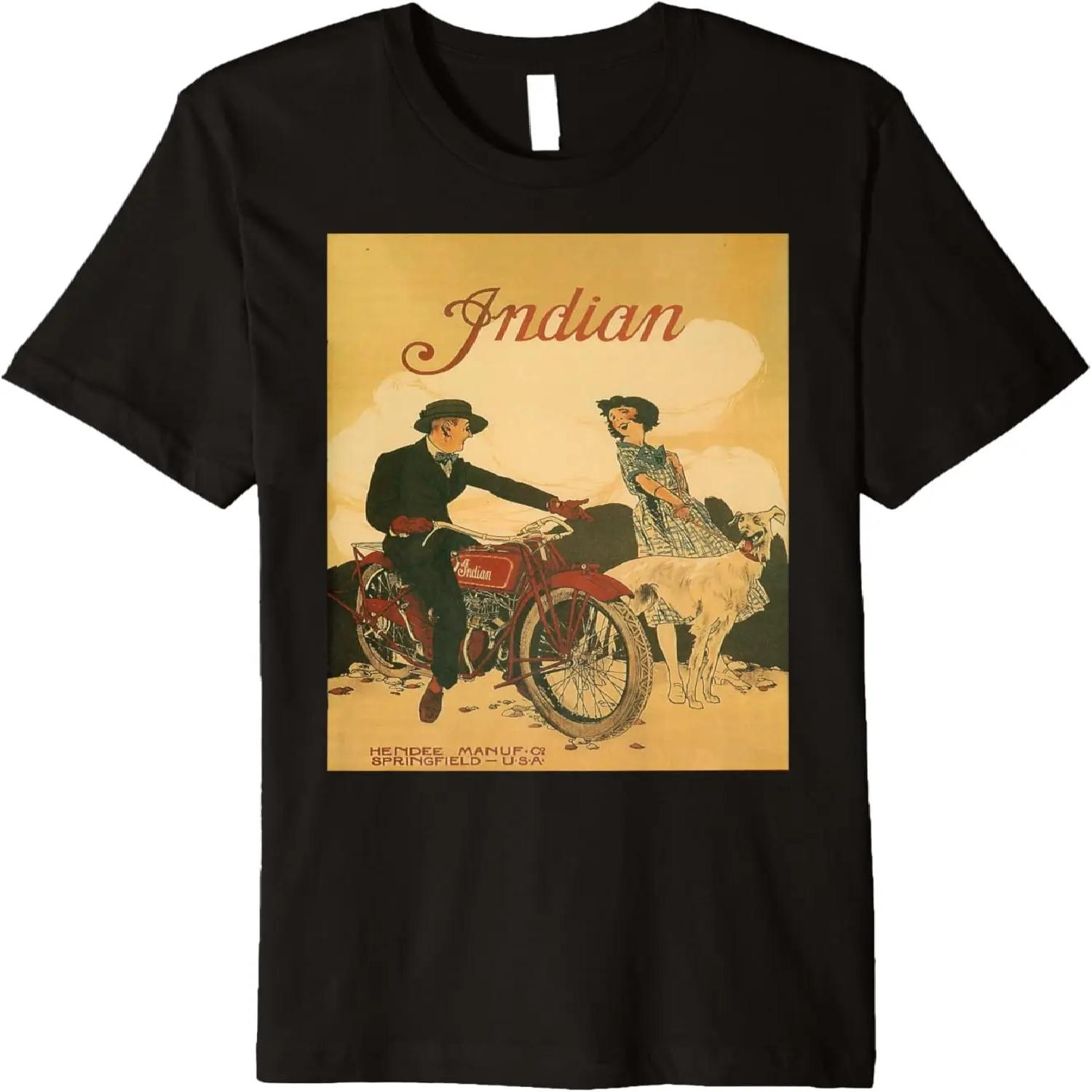 Vintage poster - Indian Motorcycles Retro T-Shirt Premium T-Shirt S