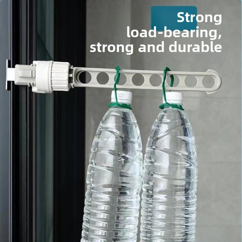 8-hole Portable Buckle Clothes Drying Rack Artifact Windowsill Balcony Hanging Clothes Drying Window Portable Travel Wardrobe