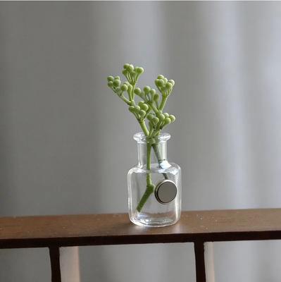 Mini Glass Vase Refrigerator Magnet Small Decorative Bottle with Magnet for DIY Craft Projects Home Office Kitchen Accessories 14mm Width 23mm Height