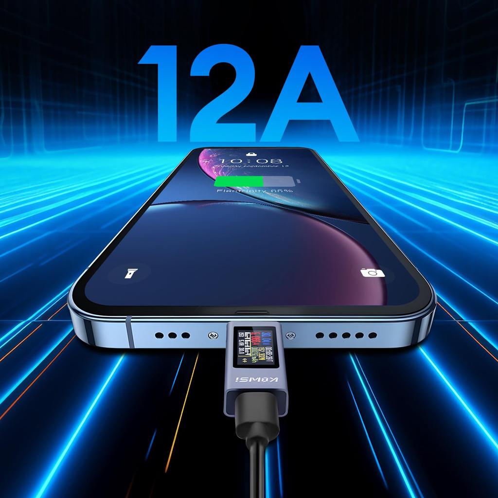 DiyStudio 240W USB Strom- und Spannungs-Doppelmesser USB C Multimeter Bidirektionaler Stromtest Mobiles Laden USB Keine Treiber oder Software Plug and Play