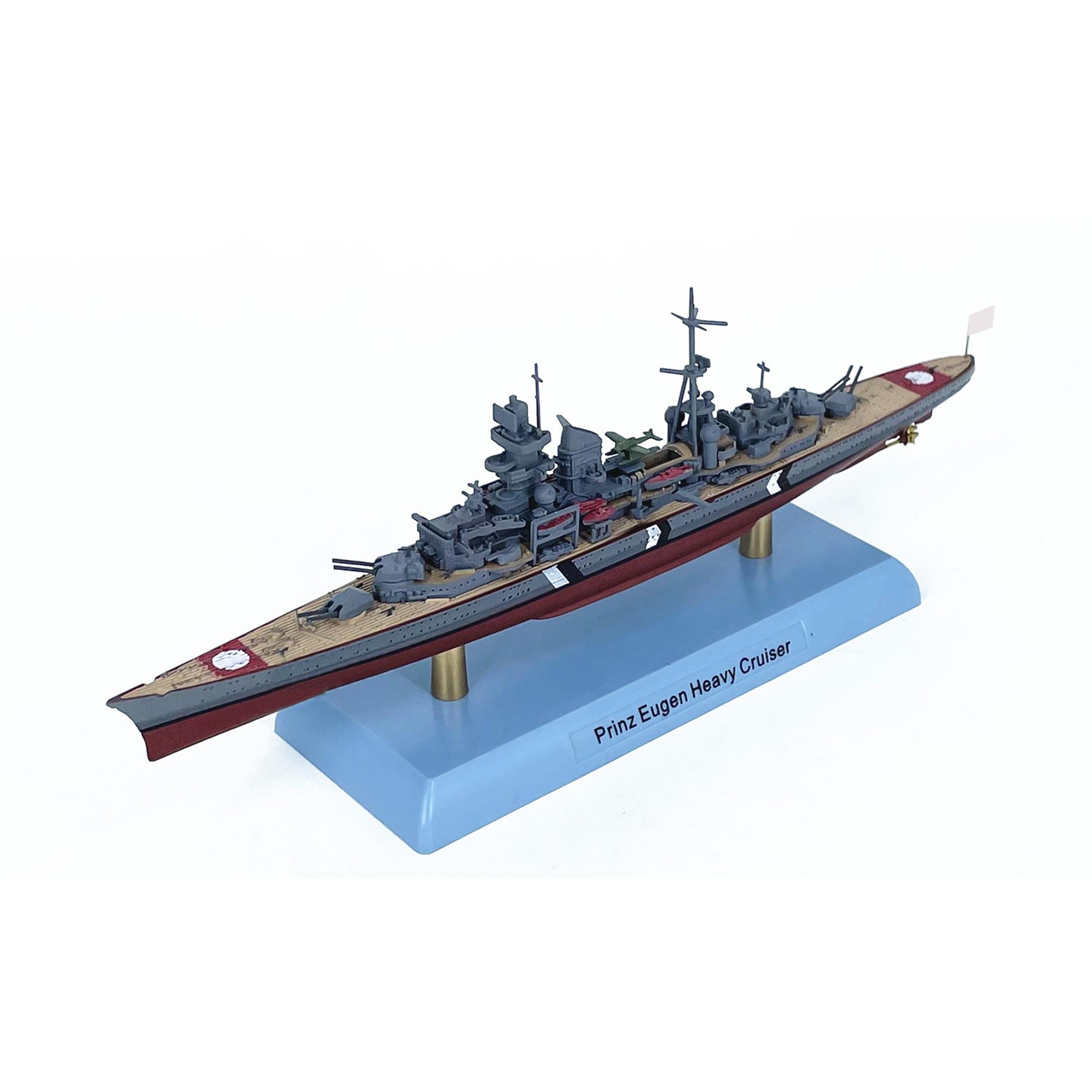 

1/1000 German Prinz Eugen Heavy Cruiser Model (alloy Hull) Finished Simulation Warship Model синий