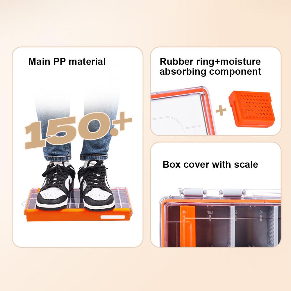 Fishing Box with Removable Dividers Fish Hook Fishing Lure Bait Storage Case Fish Hook Lure Fake Bait Box Fishing Supplies