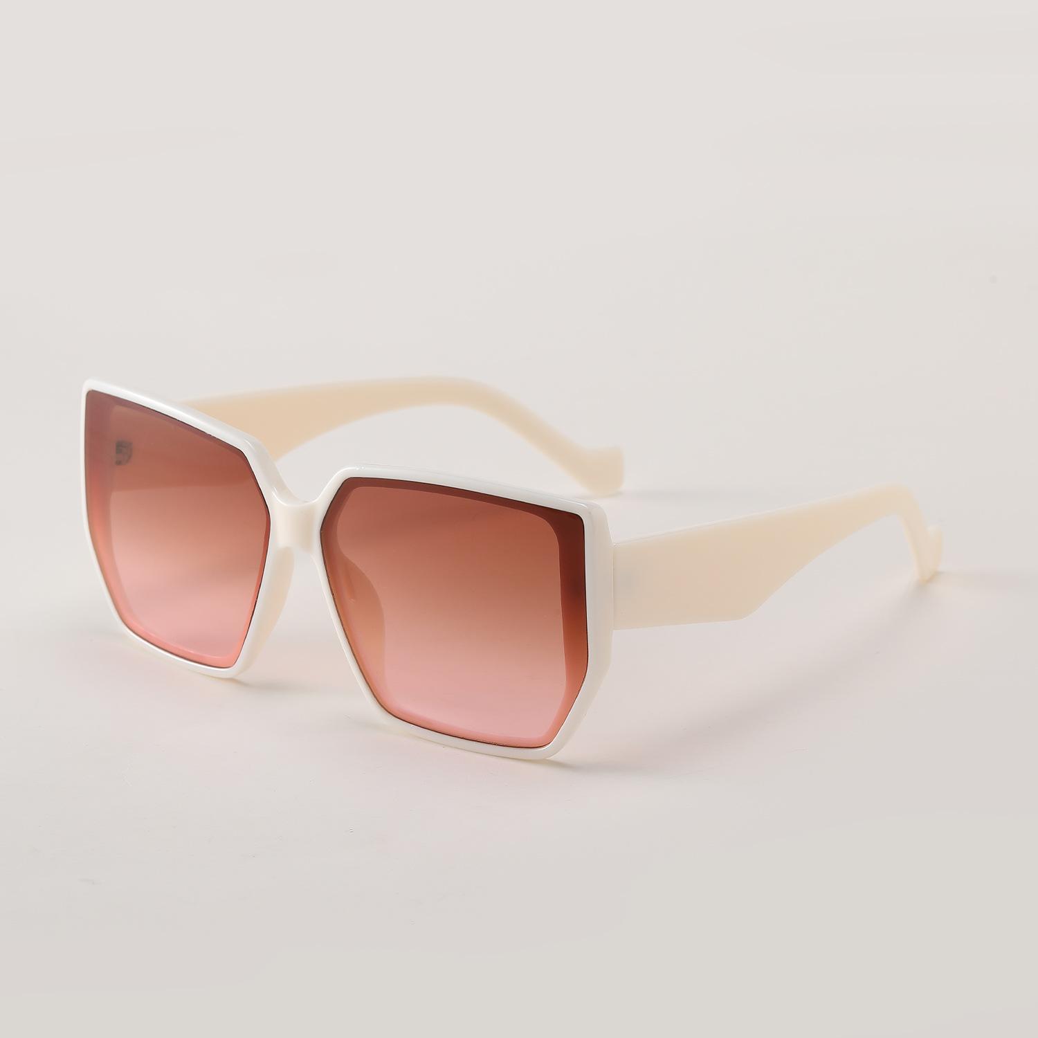 

Five-Flower Horse Glasses 95138 Square Large Frame Big Face Thin Sunglasses Women, Polygonal Sunglasses Men