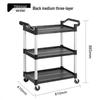 Commercial Three-Layer Insulated Meal Delivery Cart
