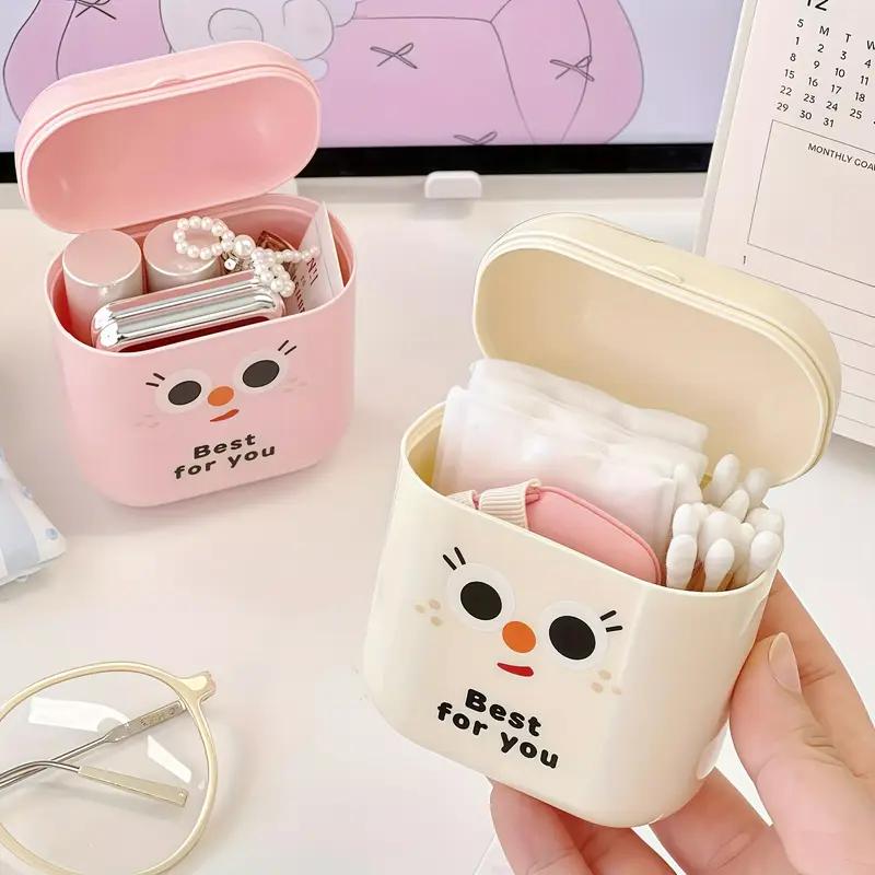 1PCS Multifunctional Data Cable Storage Box Portable Charger Lipstick Dust-proof Box Portable Mini Storage Box with Cover