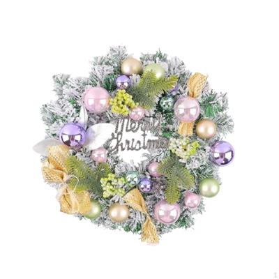 Artificial Christmas Wreath Ball Ornament Home Backdrop Xmas Door for Party