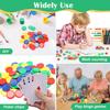 160 plastic learning counters with storage box, 4-color bingo chips, 1-inch poker chips, educational counting math manipulatives, round game chips