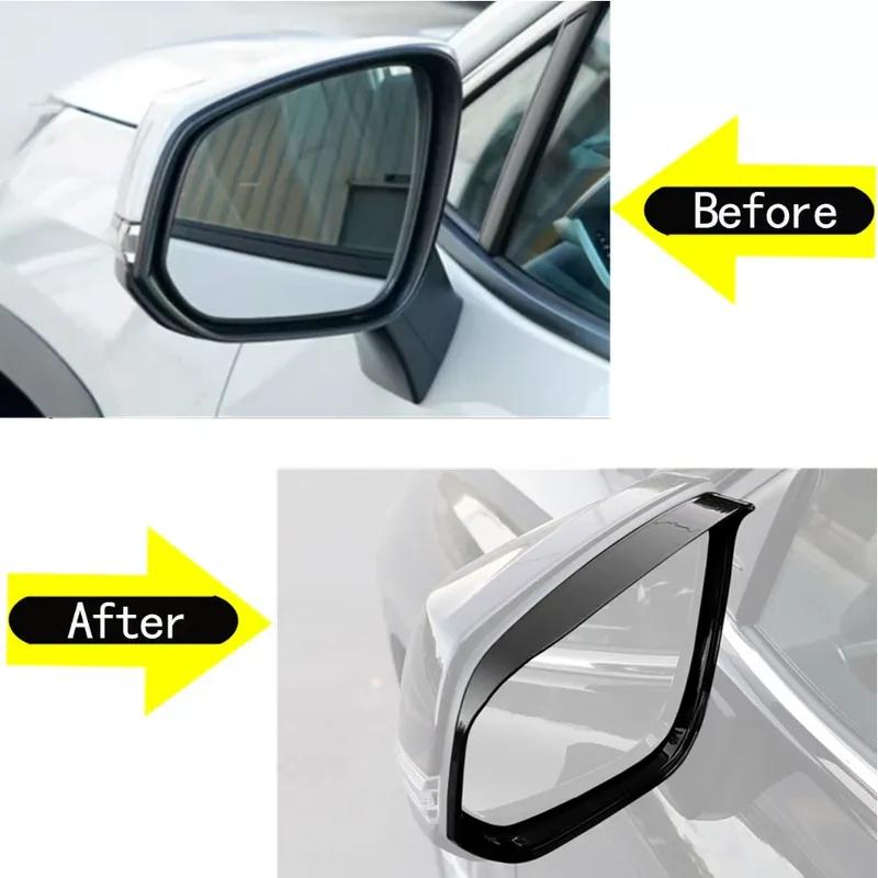 For Toyota Tundra Sequoia -2025 2x Car Rearview Side Mirror Rain Eyebrow Shield Cover Frame Sticker Protector Exterior Decor