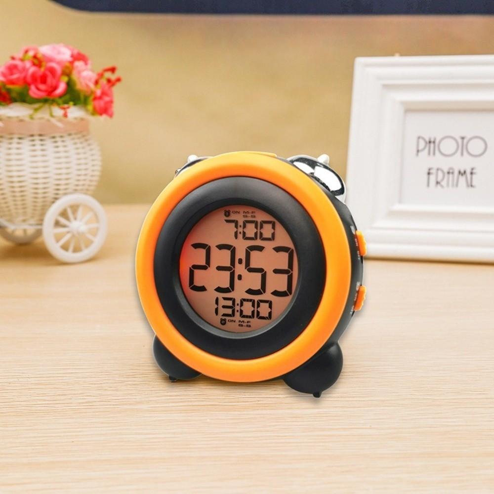 Twin Bell Digital Alarm Clock Noctilucent LED Display Smart Alarm Clock Battery Operated Super Loud Desktop Alarm Clock