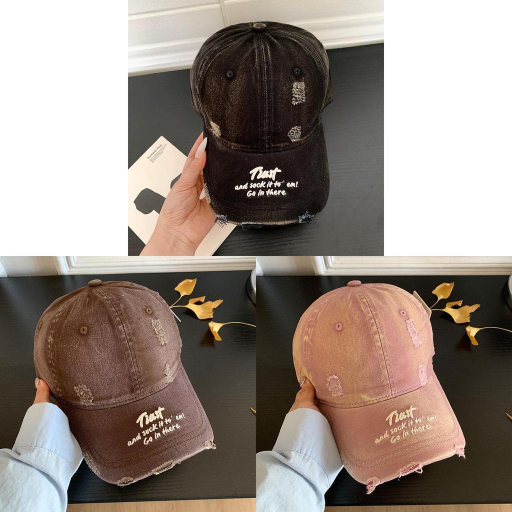 Cotton Baseball Cap With Embroidered Letters For Casual Outdoor And Sports Use