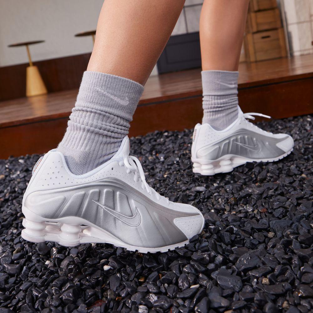 Nike Shox R4 Белый Металлик Серебристый (Женский) 36.5