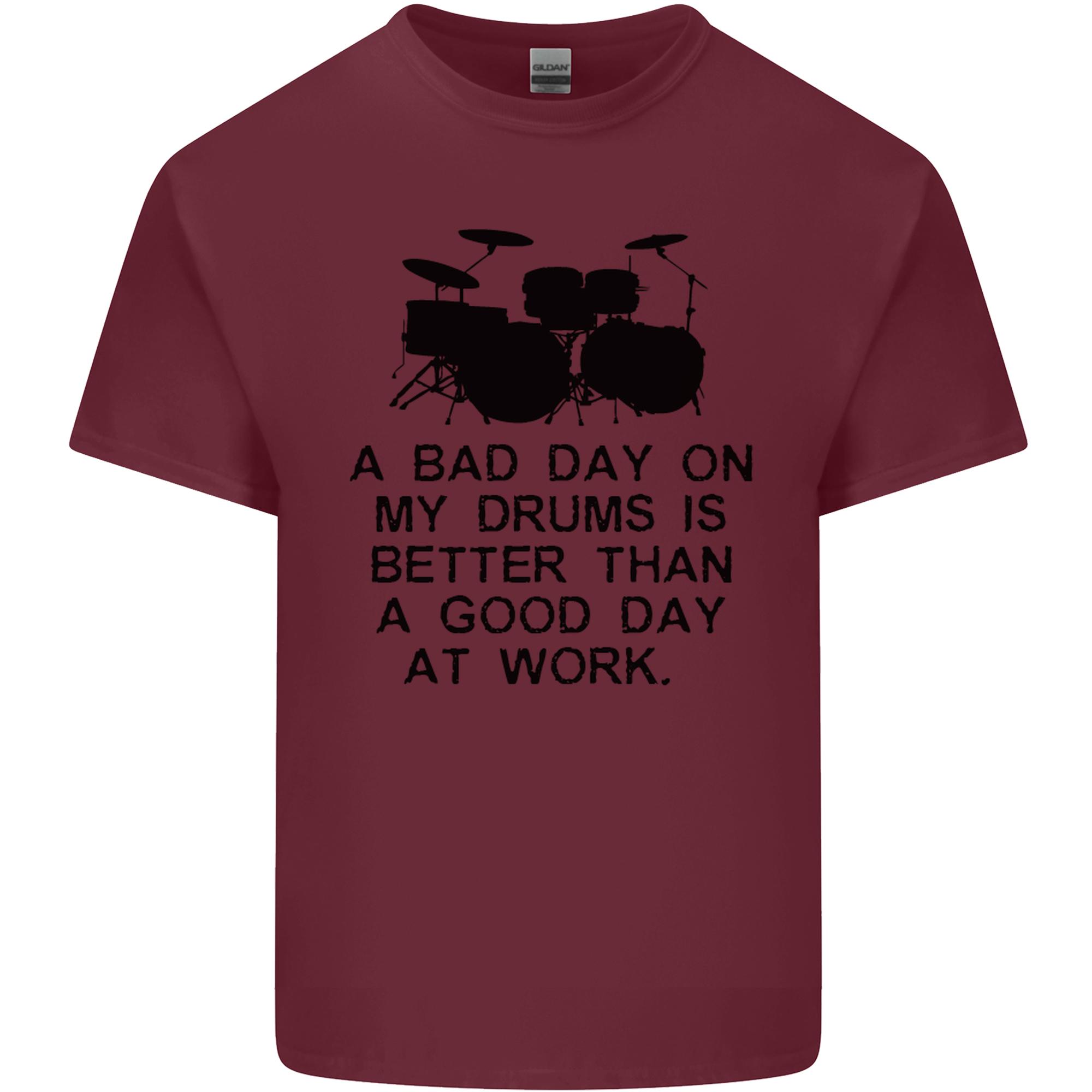A Bad Day on My Drums Drummer Drumming Unisexs Light Cotton TShirt S