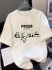 Women'S Cute Panda Graphic T-Shirt - Oversized Loose Fit Tee with PANDA SUPER CUTE Text, Soft Everyday Casual Shirt for Women, All-Season Everyday O