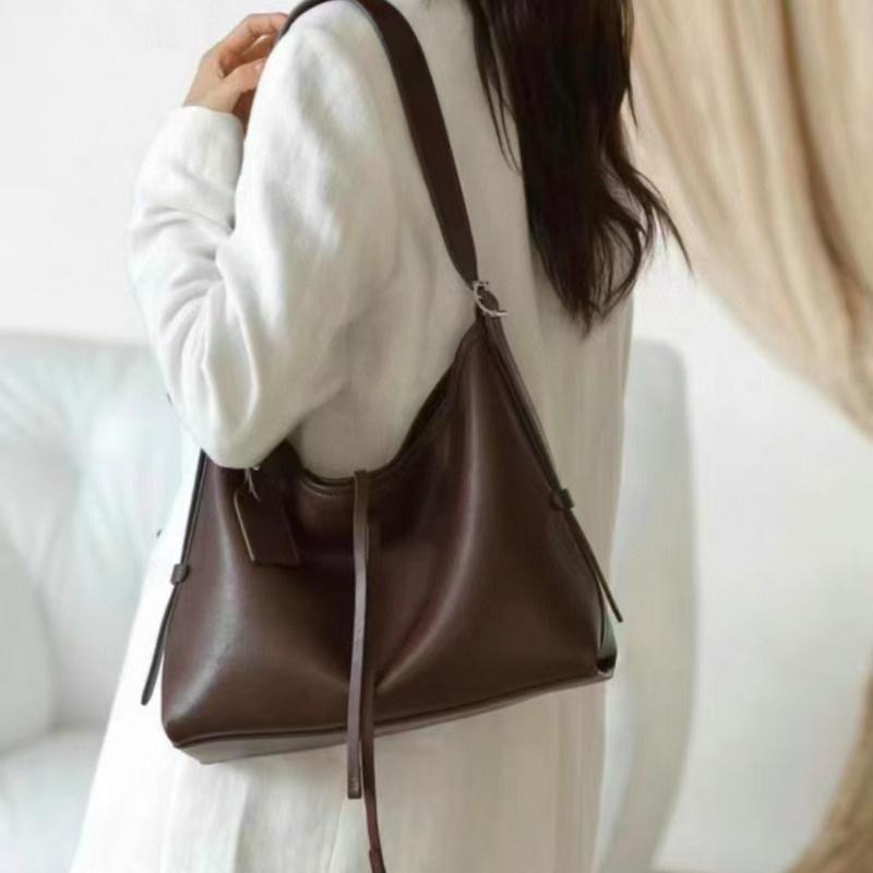 Women's Genuine Leather Handbag Spacious Vintage Shoulder Bag for Women Soft Leather Minimalist Fashi Commuter Crossbody Bag