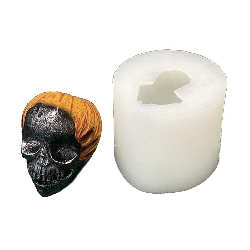 Halloween Silicone Skull Candle Mould Pumpkin 3D Soap Mold Aroma Candle Gypsum Mold Chocolate Molds for Xmas Home Decor 1