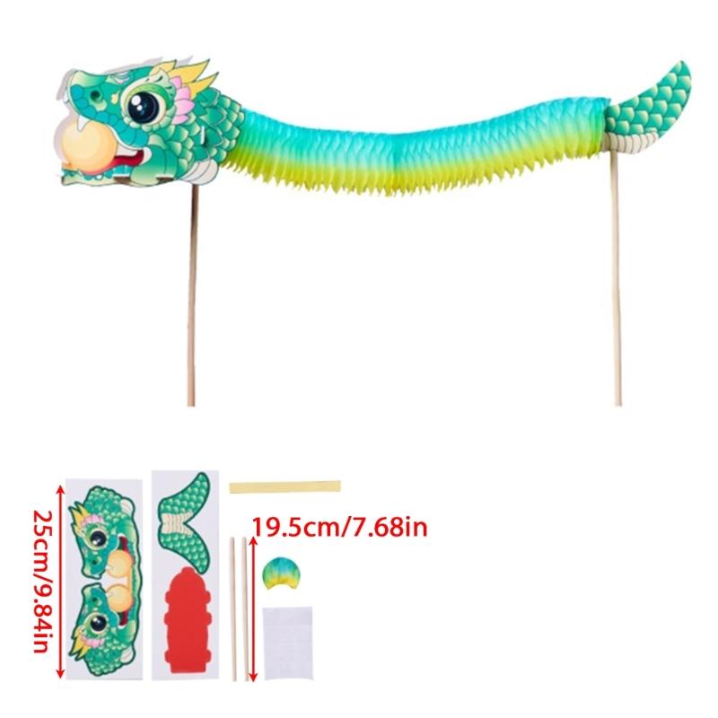 Chinese Snake Dance Craft Set Handmade 3D Snake Paper Puppet Set for Children Adult School Kindergarten