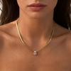 Water Drop Zircon Snake Bone Heavy Industry Light Luxury Atmosphere Titanium Steel Necklace Niche Retro Summer Does Not Fade