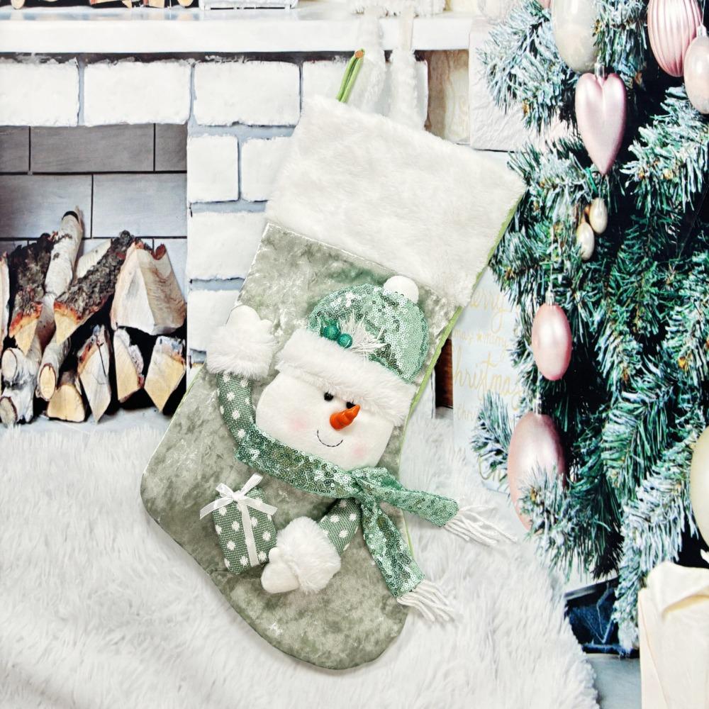 3D vánoční dárková taška Santa/Sněhulák/Los/Medvěd Ozdoby na vánoční stromek Vánoční ponožky Vánoční dárek