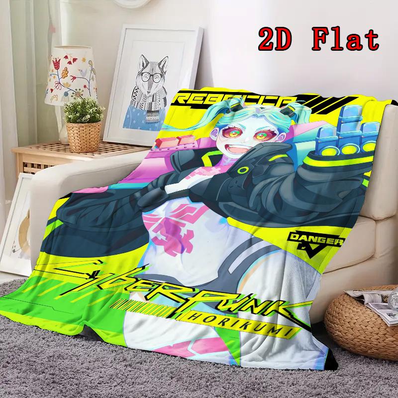 Cyberpunk Style with Hook Motifs 2D Flat Pattern Flannel Blanket High Quality All Seasons Warmth and Comfort Perfect for Christmas Gifts.PMT0914336